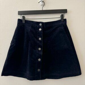 Uniqlo Black Corduroy Skirt